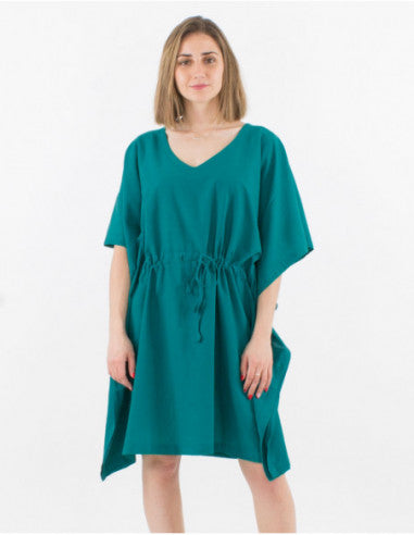 Plain cotton kaftan-style tunic