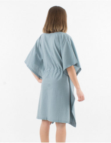 Plain cotton kaftan-style tunic