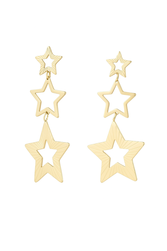 ✨ Twinkle Star – Goldene Statement-Ohrringe ✨