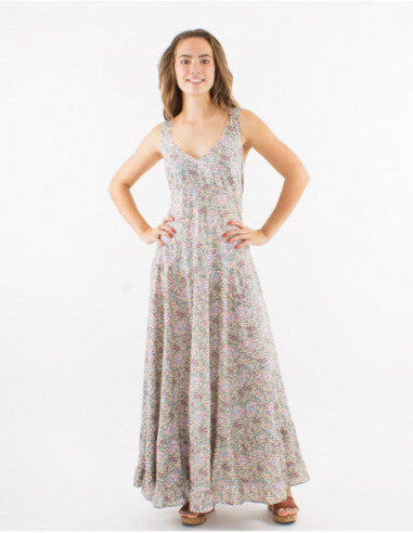 Long Dress Bohemian Flowers Pastels