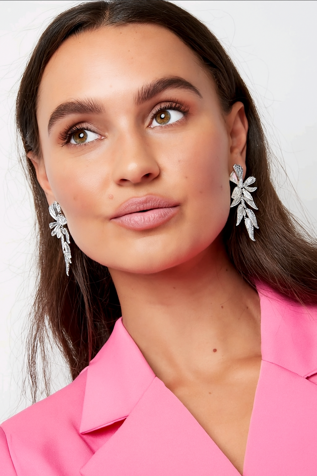 Silber-Statement-Ohrringe "Floral Muse"